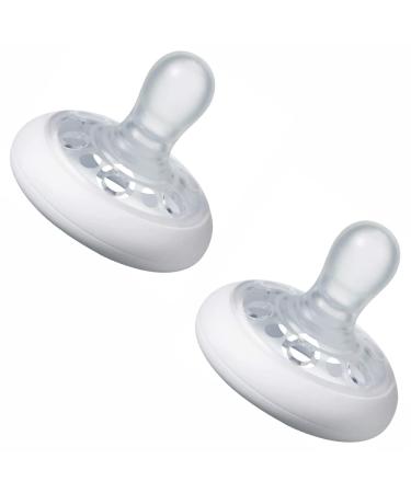 2 X Ommee Tipee Closer to Nature Breast-like Schnuller & Schnuller with natural BPA-free silicone & jaw-friendly design for newborns baby & child 0-6 months