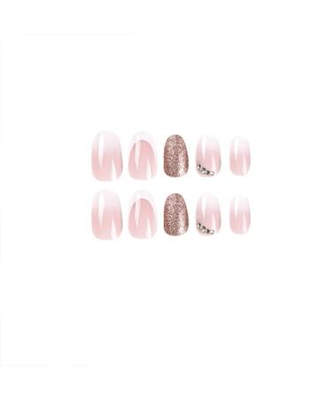 Buy Ombre Pink Press On Nails | Kxamelie French Artificial Medium Nails | Durable Gradient Acrylic for Women & Girls - Buy Online on GoSupps.com