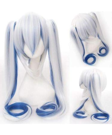 Wig for Vocaloid Snow Miku Cosplay Wig Long Synthetic Hair+ Free Wig Cap