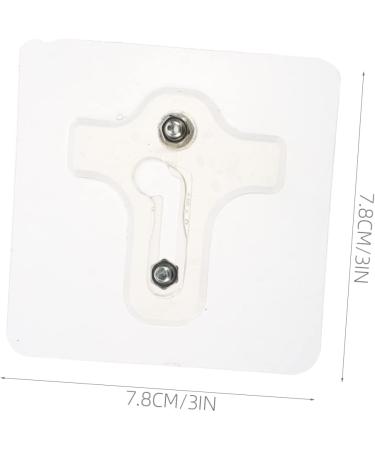 Alipis 8 Pcs Punch Stickers Heavy Duty Clothes Hanger Rack Transparent Seamless Hook No Adhesive Hooks 7.8X7.8X1.2CMx2pcs Transparentx2pcs - Buy Online on GoSupps.com