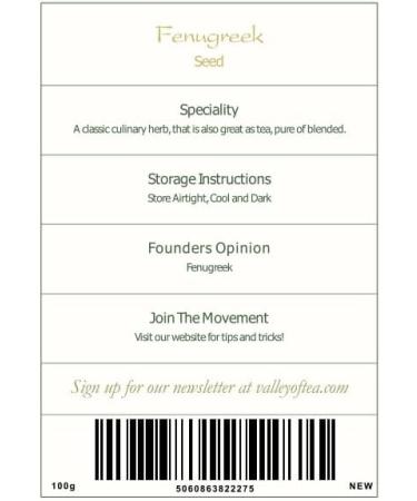 Organic Fenugreek Seeds - Culinary Grade - 100g (Pack of 1) | Real Trigonella Foenum-graecum - Buy Online on GoSupps.com