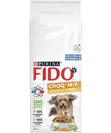 FIDO CROQ' MIX | Adult Dog Food Chicken-Vegetables | Bag of 12 kg - Buy Online on GoSupps.com