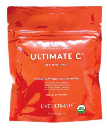 Live Ultimate Ultimate C 30 Day Pouch Organic Whole Food Vitamin C Powder 13 Superberries & Superfruits Non-GMO Vegan Gluten-Free