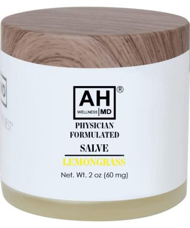 AHWellnessMD Lemongrass Salve Soothe & Heal Skin Irritation Caused By Burns and Rashes Dry Skin Relief All Natural 2oz