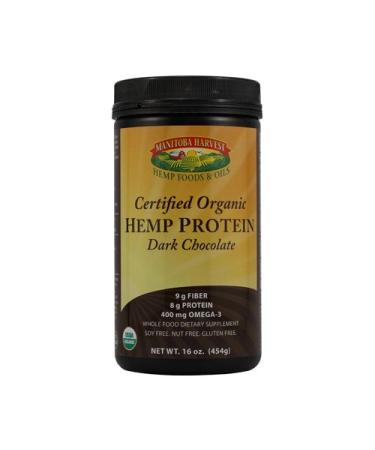 Manitoba Harvest Organic Dark Chocolate Hemp Protein Powder, 16 Ounce -- 3 per case.