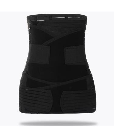 BIONICORE 3-in-1 Postpartum Belly Band Wrap Abdominal Binder - Recovery Belt for Pregnancy & C-Section - Body Shaper (Black M) - Buy Online on GoSupps.com