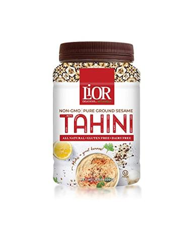 All Natural Tahini  100% Pure Stone Ground Sesame  Best for Hummus Dressings Sauce  Single-Sourced Ethiopian Origin  Vegan  Paleo  Kosher  16oz Jar - PACK OF 2