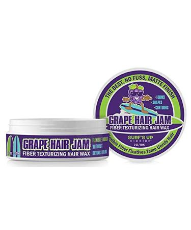 Surf s Up Grape Hair Jam | The Best  No Fuss  Matte Finish Hair Texturizing Wax | Salon Grade | Fresh off the Vine Grape Fragrance kids and adults LOVE! | 2 OZ
