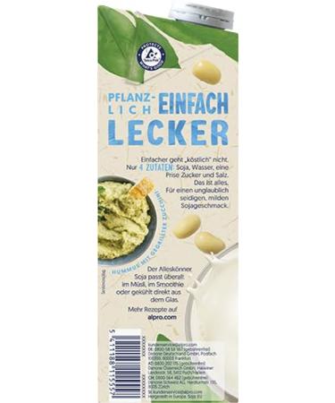 Alpro Organic Soya Drink - Vegan Lactose-Free & Gluten-Free - 8x1L Pack | Plant-Based Milk Alternative - Buy Online on GoSupps.com