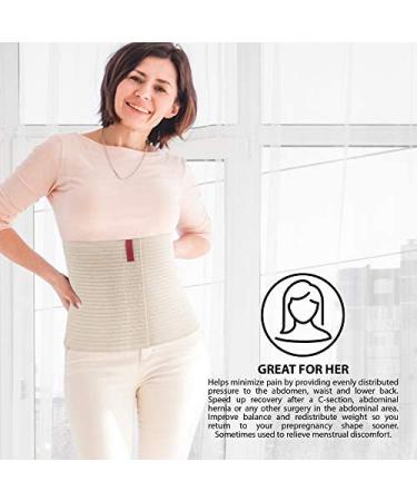 ORTONYX Premium Umbilical Hernia Belt - Abdominal Binder with Support Pad for Men and Women - Beige - Size L/XL L/XXL - Buy Online on GoSupps.com