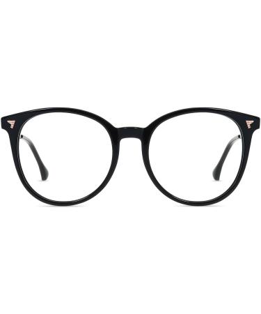 Firmoo Blue Light Blocking Reading Glasses for Men & Women - Retro Round Anti-Eyestrain Computer Gaming Glasses - Black 0.0x - Buy Online on GoSupps.com