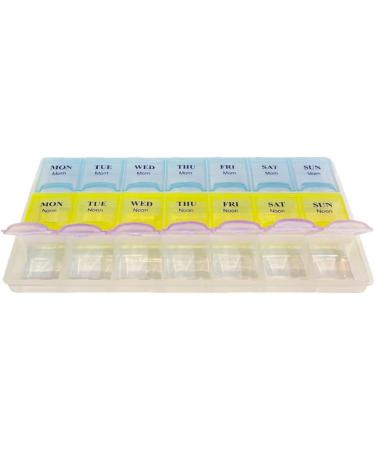 Weekly Pill Organizer with Snap Lids | 7-Day Morn/Noon/Night | Perfect for Vitamins & Medications - Buy Online on GoSupps.com