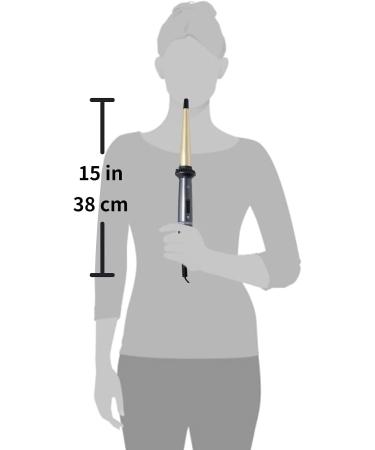 Tapered Curling Iron 1/2-1 Inch Hair Curler with Ceramic Coating and Adjustable Temperature - Dual Voltage Wand for All Hair Types - Includes Glove - Buy Online on GoSupps.com