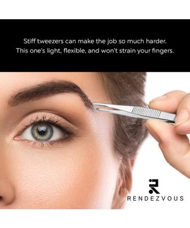 Surgical Stainless Steel Blunt Tip Tweezers for Eyebrows, Facial Hair, and Ingrown Hairs - Buy Online on GoSupps.com