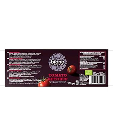  Biona Biona Ketchup Classic (Squeezy Bottle) 340 g - Buy Online on GoSupps.com