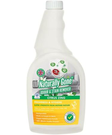 NATURALLY GONE Citrus Zing Odour Eliminator by Airpure Heat Sealed Cap Enzyme Cleaner Removes Smells and Stains Cat Litter Freshener Works on Urine Vomit Faeces and More - CITRUS ZING Fragrance - Buy Online on GoSupps.com