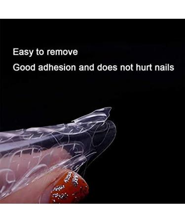Kalolary Double-Side Nail Adhesive Tabs - 10 Sheets (240pcs) + 24 Count (Pack of 10) - Transparent Flexible Adhesive for False Nails - Buy Online on GoSupps.com