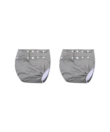 2 set adult cloth diapers adult diapers reusable exhausted output against incontinence gray 72-92 cm 2 set of (gray 72-92 cm)