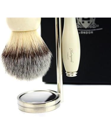 Men's Shaving Kit - 3 Edge Razor Synthetic Badger Hair Brush & Stand | Perfect Grooming Set for Men - Buy Online on GoSupps.com