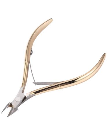 1 Piece Cuticle Tweezers - Professional Stainless Steel Cuticle Trimmer and Remover for Dead Skin and Cuticle - Rose Gold