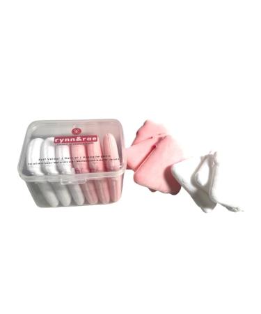 rynn&rae Triangle Velour Powder Puff Esponjas para maquillaje Makeup Sponges Beauty Blenders Make up for foundation Blending Sponge Liquid Cream Powder 3 Pink 3 White