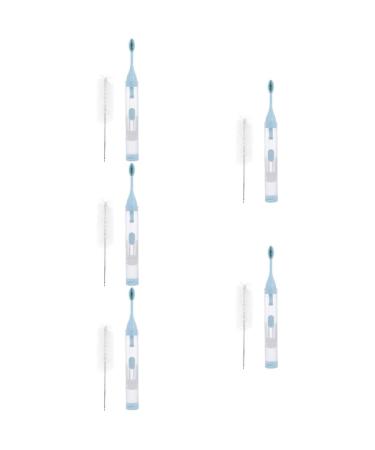 Minkissy 5pcs toothbrush sensitive toothpaste toothbrush for braces false teeth brush brush brush brush brush brush kare toothbrush portable toothbrush foldable toothbrush dental flow clean pctg 1 piece (1 Pack) blueex5 piece