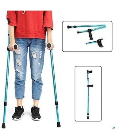 Forearm Crutches Adjustable Adjustable Crutch Aluminum Cane Height Adjustable Forearm Elbow Underarm Crutch Folding Walking Stick Lightweigh - Buy Online on GoSupps.com