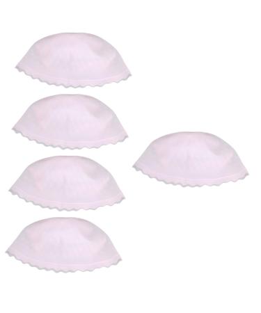 FRCOLOR 5pcs Silicone Highlighter Cap Salon Hairdressing Tools Salon Hair Caps Salon Hair Highlighting Hat Highlight Cap for Hair with Hook Coloring Pink Translucent Headgear