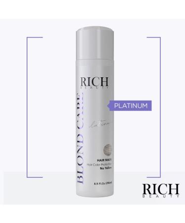 Rich Beauty Platinum Color Depositing Purple Mask - Neutralize Yellow Tones, Tones Blonde & Platinum Hair - For Color Treated Hair - Buy Online on GoSupps.com