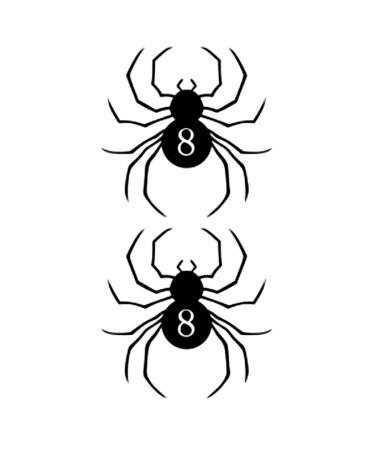 Shizuku Tattoo Spider 8 Anime Murasaki Sshizuku COsplay Temporary Sticker (A)