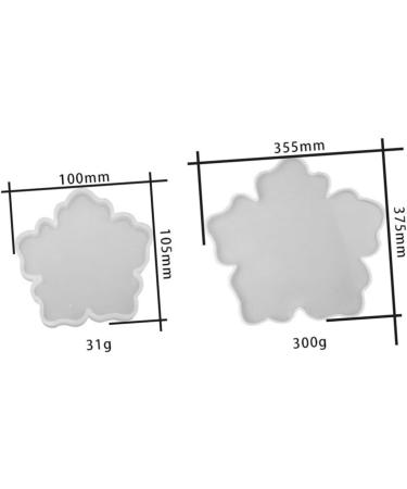 NUOBESTY 2 pcs Shape Coaster Manual Flower Mold DIY Silicone Epoxy Cup Practical Mould Creative Crystal Transparent 37.5X33.5X2CM - Buy Online on GoSupps.com