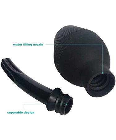 Anal Douche for Women and Men - 10 oz Enema Bulb Cleaner for Shower, Wash Flusher System (Black) - Buy Online on GoSupps.com