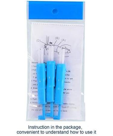 Hicarer 3-Piece Sewing Needle Inserter & Automatic Threader Set - Blue & White - Buy Online on GoSupps.com