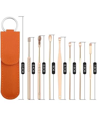 KouRy Portable 7-Piece Stainless Steel Ear Pick Set | Ear Cleaning Tools for Adults | hygienic Earwax Removal - Buy Online on GoSupps.com