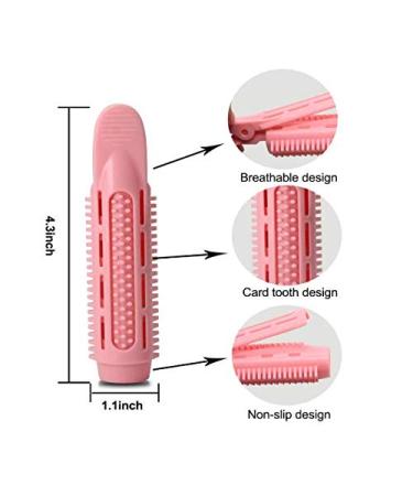 KDDOM 4 Pcs Pink Volumizing Hair Root Clip Set - DIY Fluffy Curler Clamps for Natural Fluffy Hair - Salon Wave Hair Root Clip for Volume Boost - Buy Online on GoSupps.com