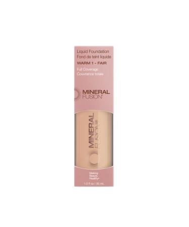 Mineral Fusion Liquid Foundation Warm 1 - 1 Fl. Oz | Natural, Long-Lasting Coverage - Buy Online on GoSupps.com