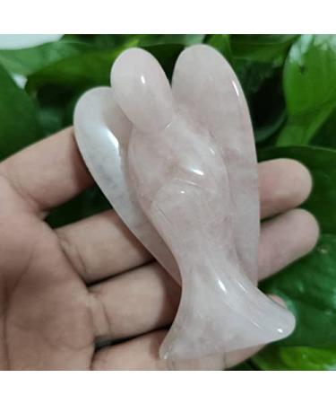 1PC Rose Quartz Carved Angel Natural Crystal Balance s
