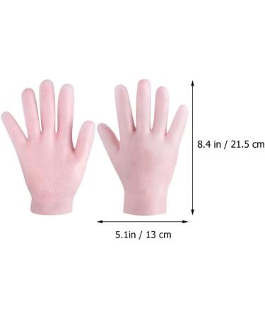 Healvian Hand Grooming Gloves 1 Pair Moisturizing Gloves Gel Spa Gloves Hydrating Cracked Hand Healing Gloves for Men Women Dry Hands Pink Massaging Hydrating Gloves - Buy Online on GoSupps.com