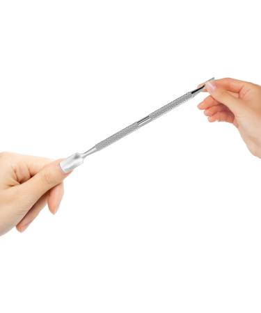 Cuticle Pusher Remover Kit - 2 Pcs Stainless Steel Nail Gel Polish Remover Tool Set - Buy Online on GoSupps.com