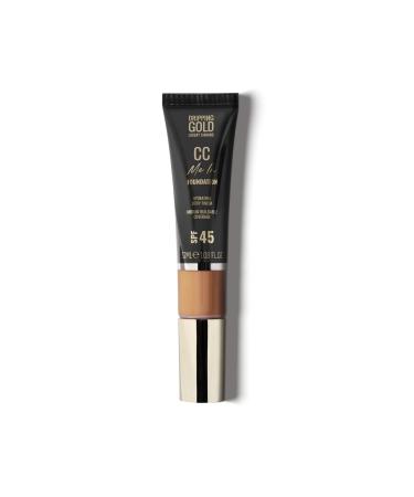 Dripping Gold CC Me In Tan CC Cream Face Coating Moisturizing Adjustable Opacity SPF 30 Sun Protection Skin Enhancement Mattifying Skin Care Formula Vegan