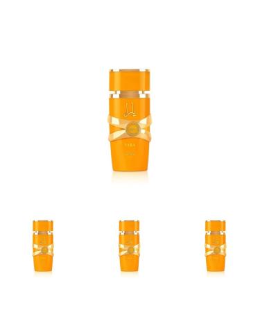 Lattafa Perfumes Yara Tous for Women Eau de Parfum Spray 3.40 Ounces / 100 ml (Pack of 4) Amber Fruity 3.4 Fl Oz (Pack of 4)