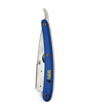 CS-101 Blue Stainless Steel Professional Barber Straight Edge Razor | 15 Astra Blades Included - Premium Quality & International Shipping - Buy Online on GoSupps.com
