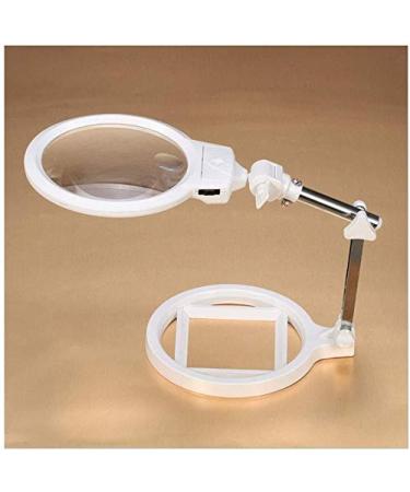 Magnifyings Educational Hobby Magnifiers Folding Lighting Magnifier 2 Led Lamp Desktop Magnifying Glass Reading Magnifying Glass