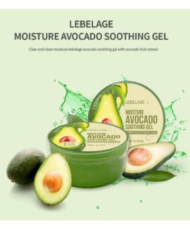 LEBELAGE Soothing Gel Avocado 10.14 fl oz | Lightweight Moisture Gel with Avocado Extract | Fast-Absorbing Face & Body Gel for Daily Skincare Routine - Buy Online on GoSupps.com