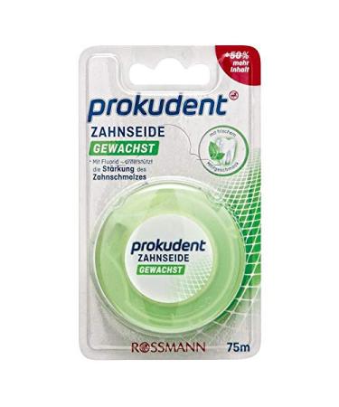 Prokudent Zahnseide gewachst 1 x 75 m mit frischem Minzgeschmack mit Fluorid - unterst tzt die St rkung des Zahnschmelzes