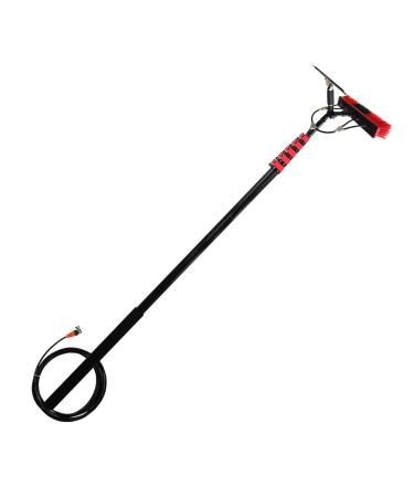 High Altitude Window Cleaning Poles Waterfed Telespole Window Cleaning | 30Cm Brush Head & Squeegee | Aluminum Alloy 3.6M -10.8M Telesrod Extension Washing Brush System/10.8 5.4 M/17.7 Ft