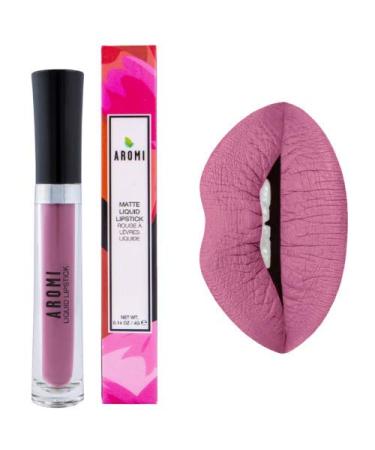 Aromi Mauve Liquid Lipstick - Matte Finish Vegan & Cruelty-free Pink Mauve Lip Color Blue Undertones (Miss Mauve) - Buy Online on GoSupps.com