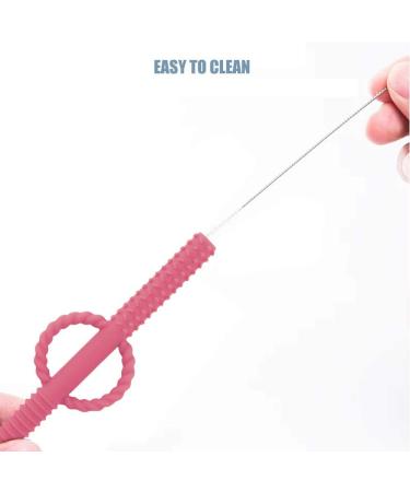 ERSTHUA Silicone Baby Teething Tubes 6 Pack - BPA Free Hollow Teether Tubes in Dark Blue, Grey, Yellow, Magenta, and Turquoise - Buy Online on GoSupps.com