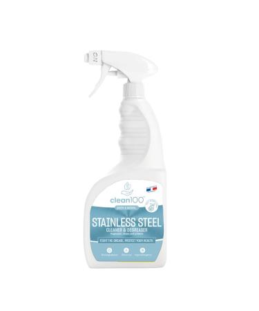 Stainless Steel Cleaner & Degreaser - Multipurpose Biodegradable Cleaner Spray - 100% Natural Stainless Steel Grease Remover | Kitchen Cleaning Supplies