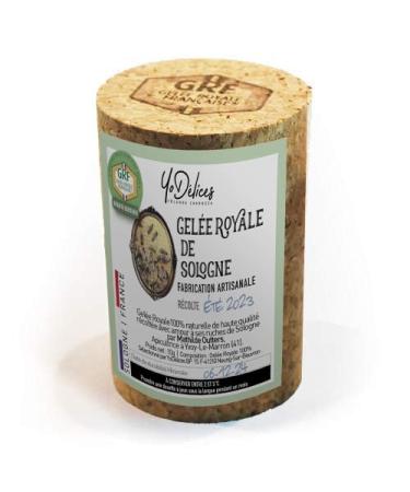 GRF Certified French Royal Jelly Unique French Label Total Quality 100% Natural neither processed nor frozen jar 10g from M.Outters Beekeeper of Sologne Selection YoD lices l'Excellence
